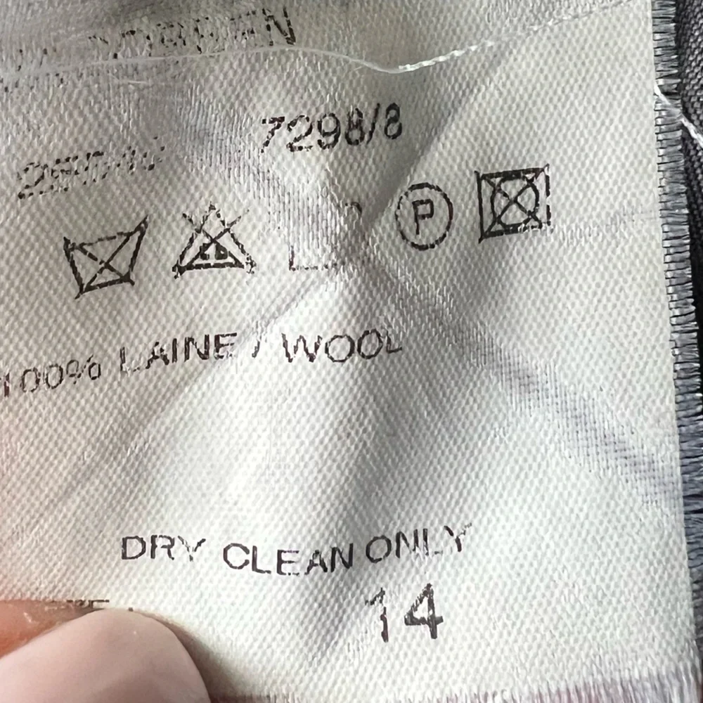 Bernard Zins Paris wool trousers 100% wool made in France size 14 - Picture 9 of 9